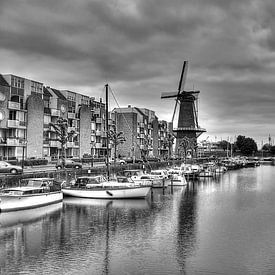 Historisch Delfshaven in zwart-wit (HDR) sur Rouzbeh Tahmassian