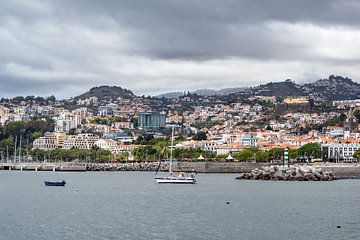 View to the city Funchal on the island Madeira, Portugal by Rico Ködder