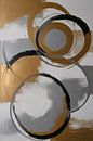 Abstracte compositie van monochrome cirkels van Art & Soul Creations thumbnail