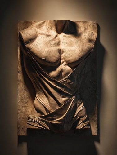 fragment van elegantie,gipsen torso man