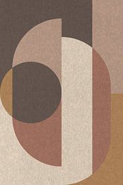 Retro Geometric Shapes in Earth tones no. 3 by Dina Dankers