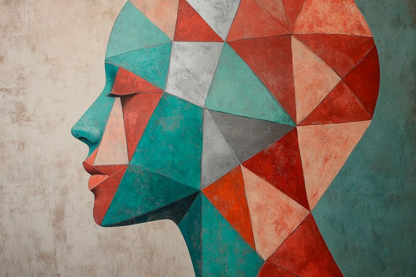 Geometrische Seele – Farben der Stille von Poster Art Shop