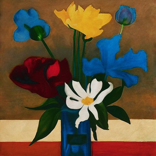 Still life of flowers 2 by Jan Keteleer (JanKé): A Journey Beyond the Canvas