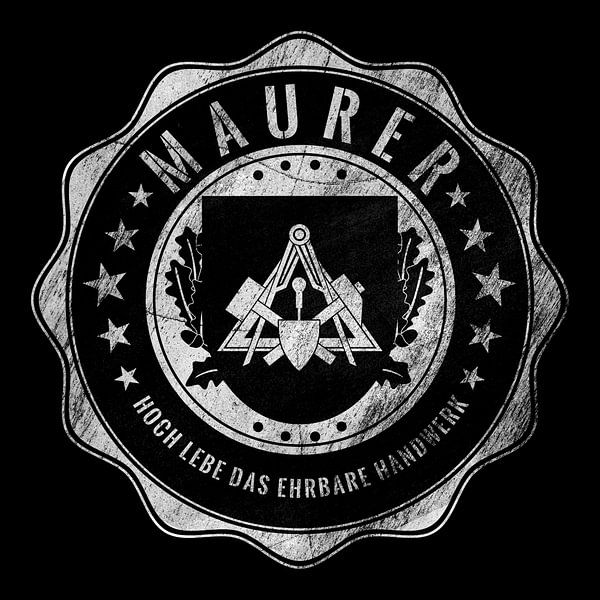 Maurer, Zunftwappen, Handwerk von Kahl Design Manufaktur