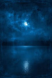 Mondnacht über dem stillen See von Dante S