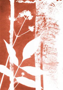 Abstrakte Terrakotta-Blätter von Lies Praet