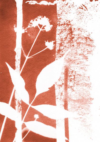 Feuilles abstraites en terre cuite par Lies Praet