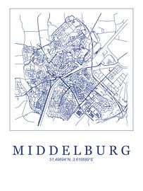 Stylised map of Middelburg