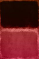 Farbblöcke in Schwarz, Rot und Rost. Abstrakt in neutralen Tönen.