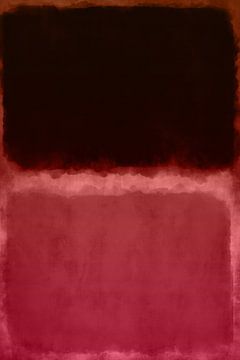 Farbblöcke in Schwarz, Rot und Rost. Abstrakt in neutralen Tönen. von Dina Dankers