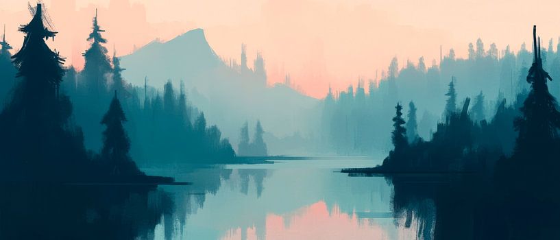 Morning mood forest by Poster Art Shop