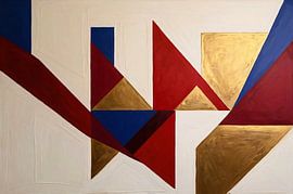 Abstract geometric artwork with colours by Art & Soul Creations