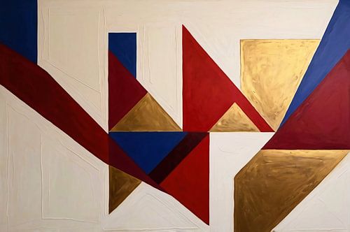 Abstract geometrisch kunstwerk met kleuren