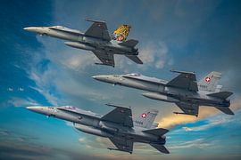 F/A 18 Hornet Formation, Schweiz