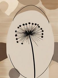 Japandi paardenbloem 2 van On Your Wall