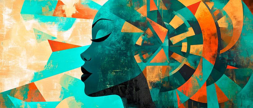 Creative portrait of a stylised woman by Poster Art Shop