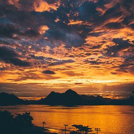 Zonsondergang in Rio de Janeiro van Stephan de Haas