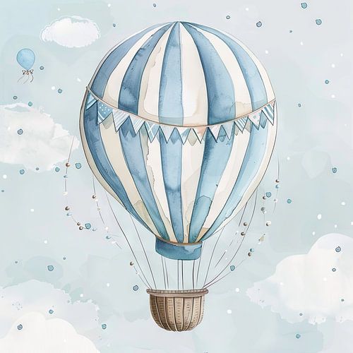 Luchtballon - kinderkamer kunst