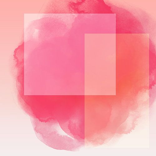 Des couleurs vives. Art abstrait pastel et néon en rose, orange et blanc.
