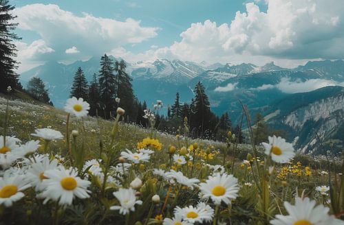Alpine flora in full summer bloom
