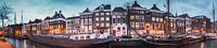 Panorama Hoge der A, schepen, pakhuizen, grachtenpanden, Groningen van Harmen van der Vaart thumbnail