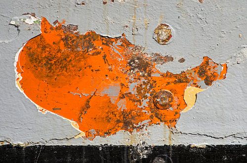 Map of the United States on a ship's hull