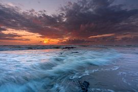 Texel pier beach paal 30 Long Exposure Sunset sur Richard Heerschap Fotografie