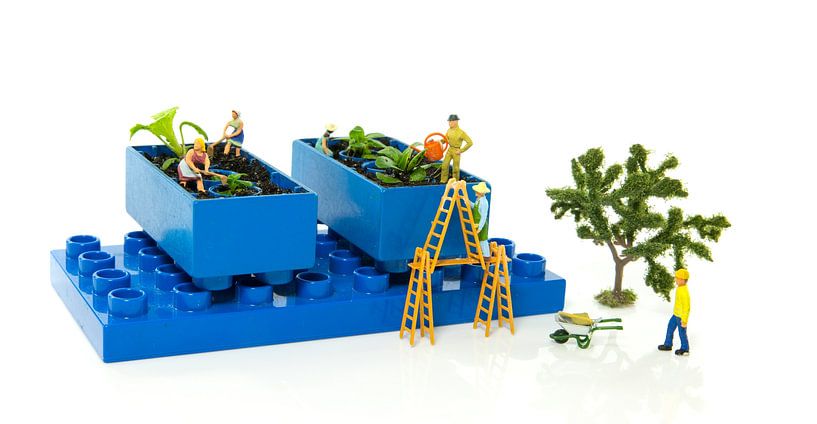 miniatuurtjes in de groentetuin van ChrisWillemsen