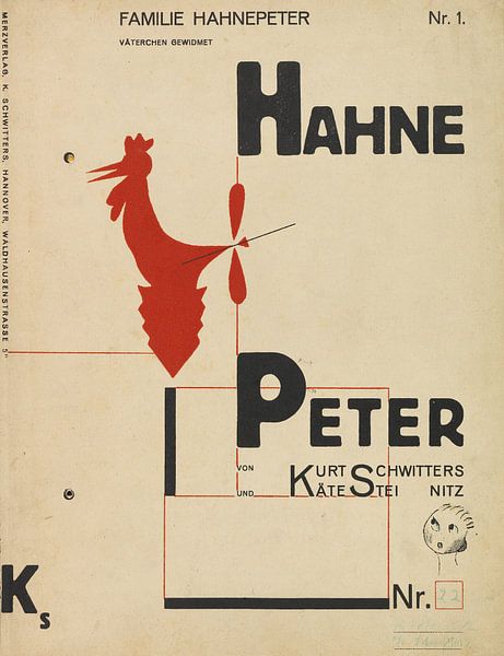 KURT SCHWITTERS, Hahne Peter, 1924 by Atelier Liesjes