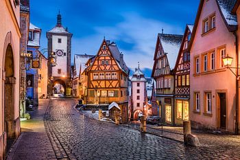 Rothenburg ob der Tauber bei Nacht