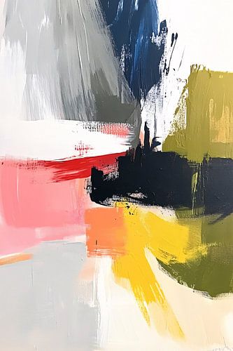 Abstract landschap in felle kleuren