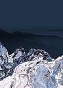 BLUE MARBLED MOUNTAINS v2 van Pia Schneider thumbnail