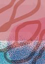 Abstrakte Formen und Linien in Pastellfarben. Rosa und Blau. von Dina Dankers Miniaturansicht