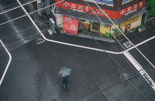 Regen in Tokio (Japan)