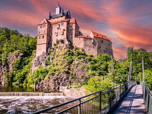 Kasteel Kriebstein bij Zschopau in Saksen