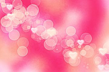 Bokeh romantic background pink van Patricia Verbruggen