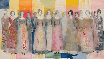 Ladies in waiting - abstract concept Pride and Prejudice