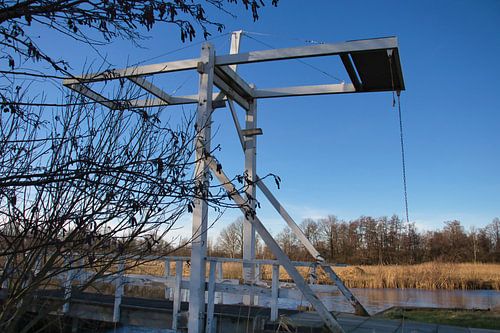 Weiße Brücke in Weerribben