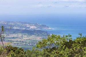 Panoramablick über die Küste Asturiens
