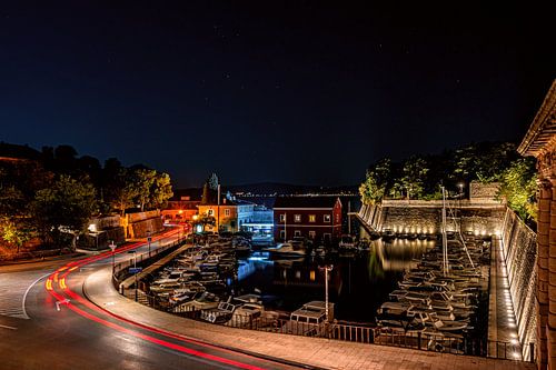 KROATIË : ZADAR - KLEINE HAVEN FOSA BIJ NACHT