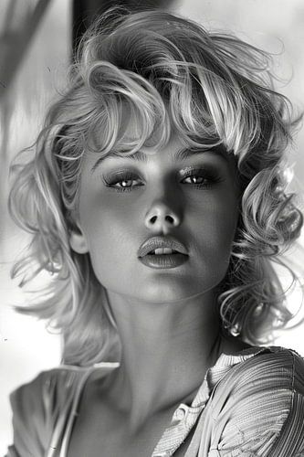 Woman glamour look retro style