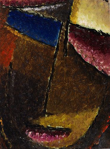 Klein abstract hoofd, Alexej von Jawlensky, 1934