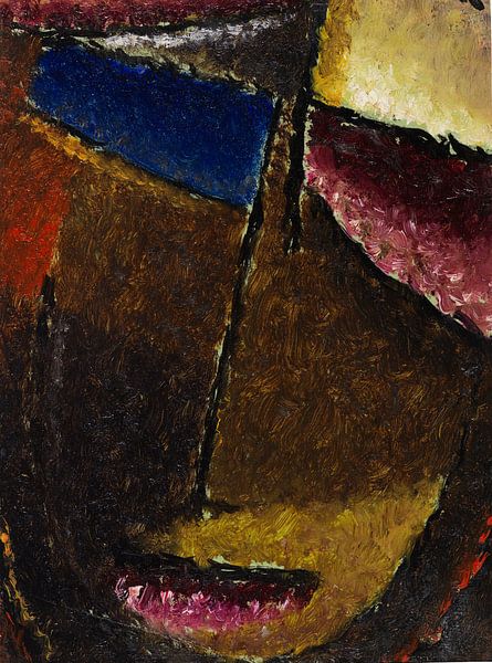 Klein abstract hoofd, Alexej von Jawlensky, 1934 van Atelier Liesjes