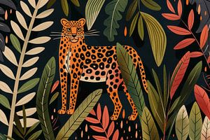 Leopard im Laub