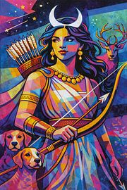 Roman Goddess Diana painting. by Johannes