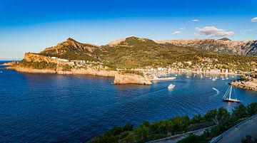 Spain Mallorca, idyllic view of Puerto de Soller, Ballearic islands by Alex Winter