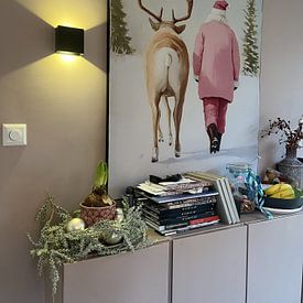 Klantfoto: Kerstman met zijn hert van But First Framing, als ArtFrame