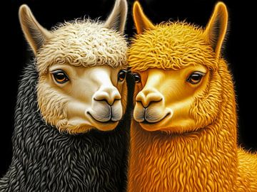 Alpaca duo in harmonie van Max Steinwald