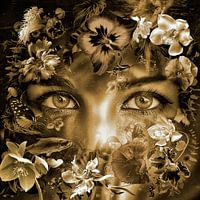 Flower Power goldene Dame
