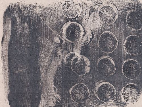 Moderne abstracte rustieke wabi-sabi kunst. Cirkels II.